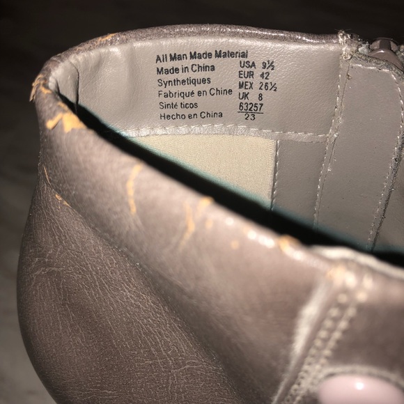 Gray Heeled Boots - Picture 8 of 8